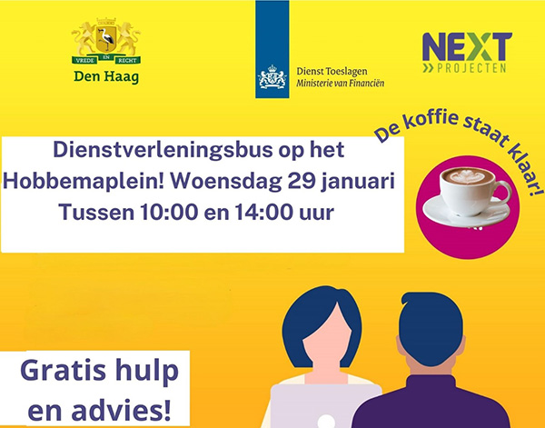 Dienstverleningsbus op het Hobbemaplein